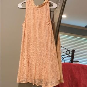 Peach lace dress